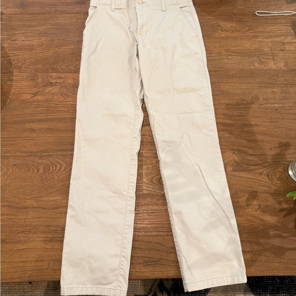 Cream Straight-Leg Pants